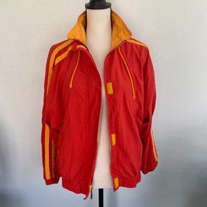 Vintage Red & Yellow Windbreaker Bomber Jacket
